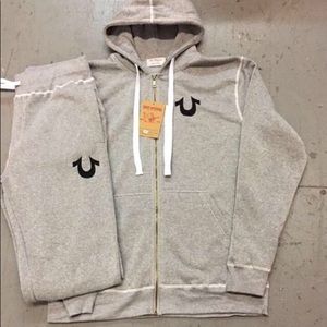 Men’s tru religion sweat pants and jacket